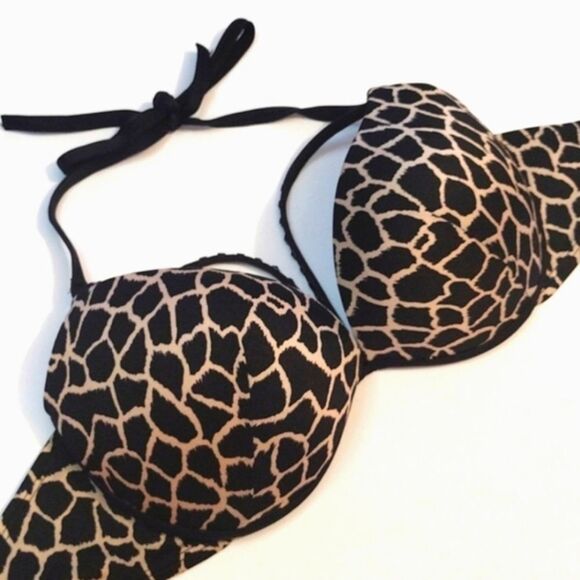 Victoria's Secret 2015 Bombshell Giraffe Print Extra Lift Bikini Top 34DD *Med - Picture 7 of 12